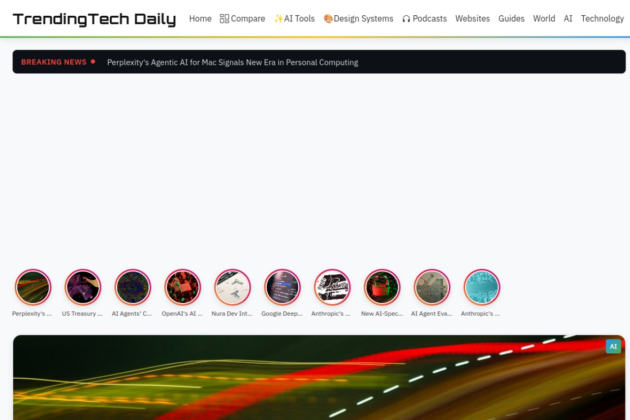 TrendingTechDaily desktop